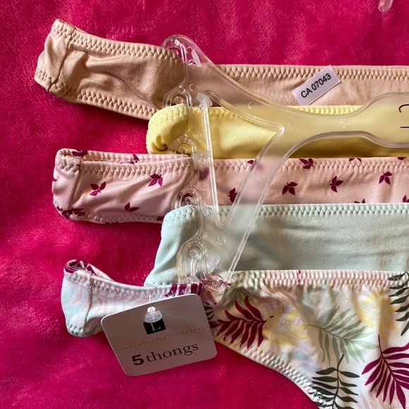 Rene Rofe Set of 5 Thongs Size L Scrunchie Set NWT - Picture 12 of 15